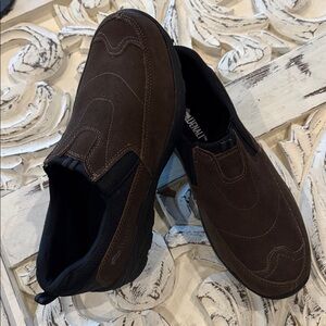 Denali Aleutian slip on shoe Mens 11 Outdoors Brown Suede comfort casual
